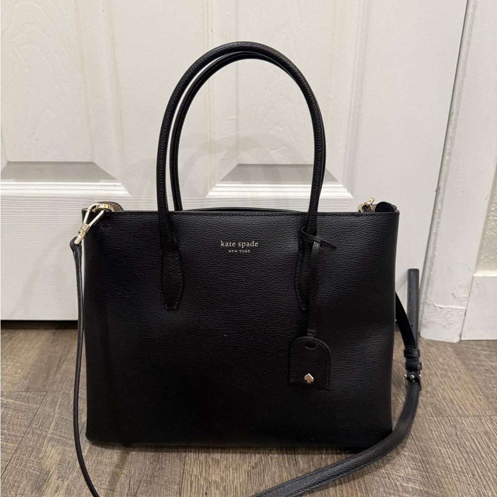 Kate Spade Black Pebbled Leather Tote